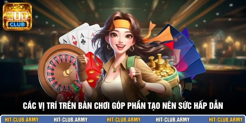 Các vị trí trên bàn chơi góp phần tạo nên sức hấp dẫn